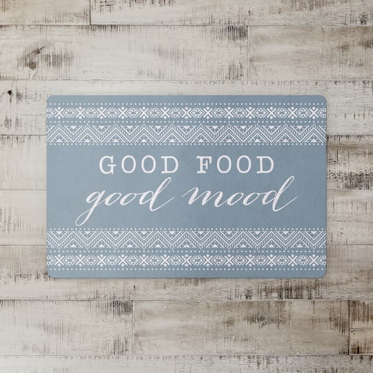 Good Food Good Mood Floor Mat